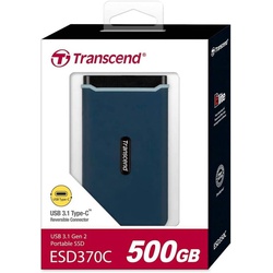 Transcend 500GB SSD USB 3.1 Gen 2 USB Type-C ESD370C Portable SSD Solid State Drive